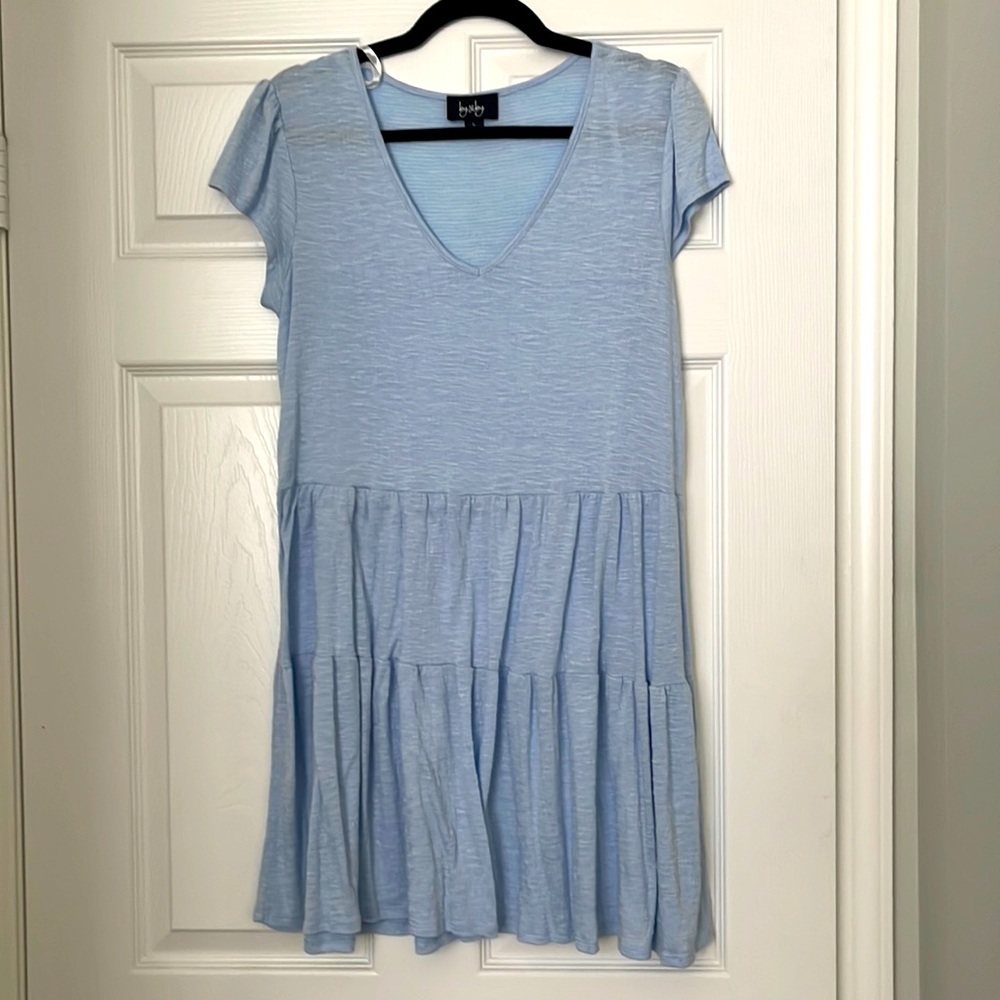 Iight blue dress